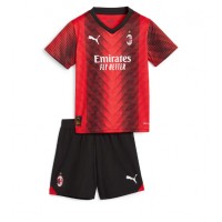 AC Milan Replika babykläder Hemmaställ Barn 2023-24 Kortärmad (+ korta byxor)